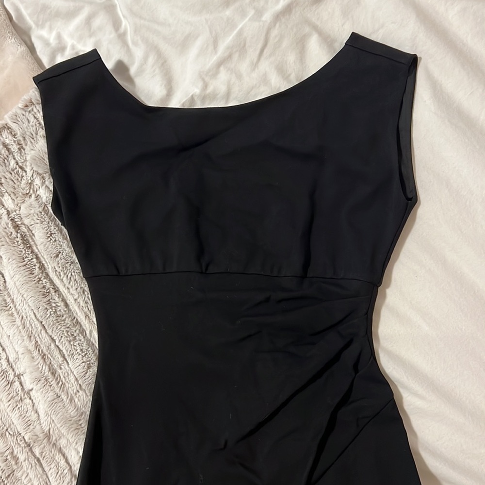 Diane von Furstenberg black wide neck bodycon dress - Picture 2 of 5